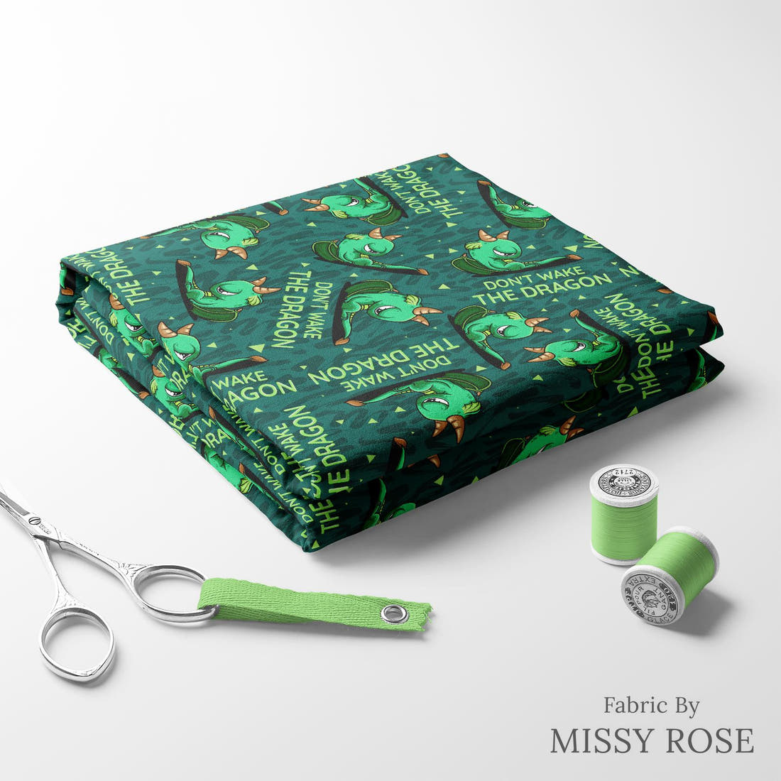 Profanity Fabric 86 folded fabric stack with matching thread - pre-order fabric Australia | Fabric by Missy Rose