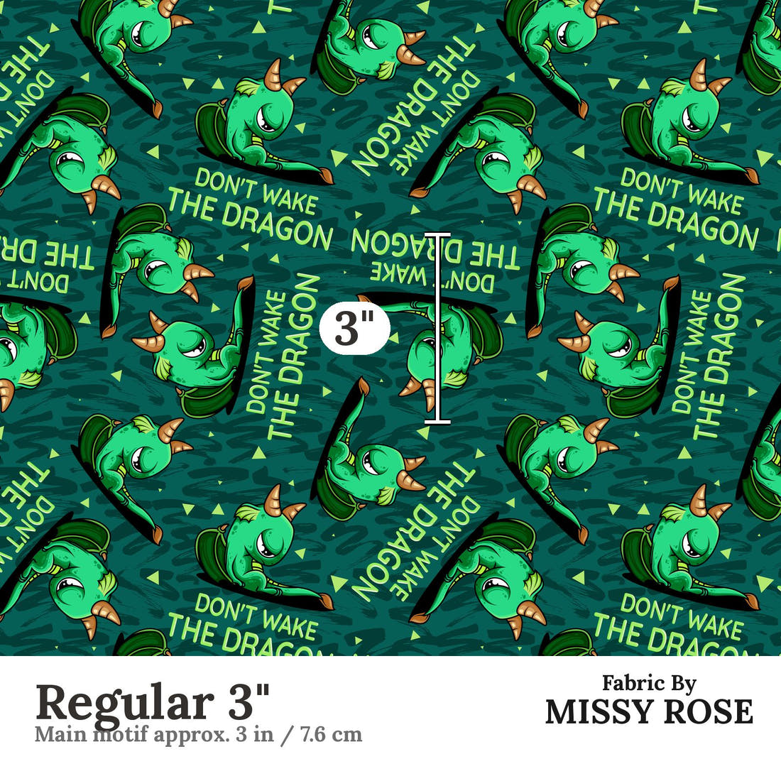 Profanity Fabric 86 Regular 3 inch print scale guide | Fabric by Missy Rose