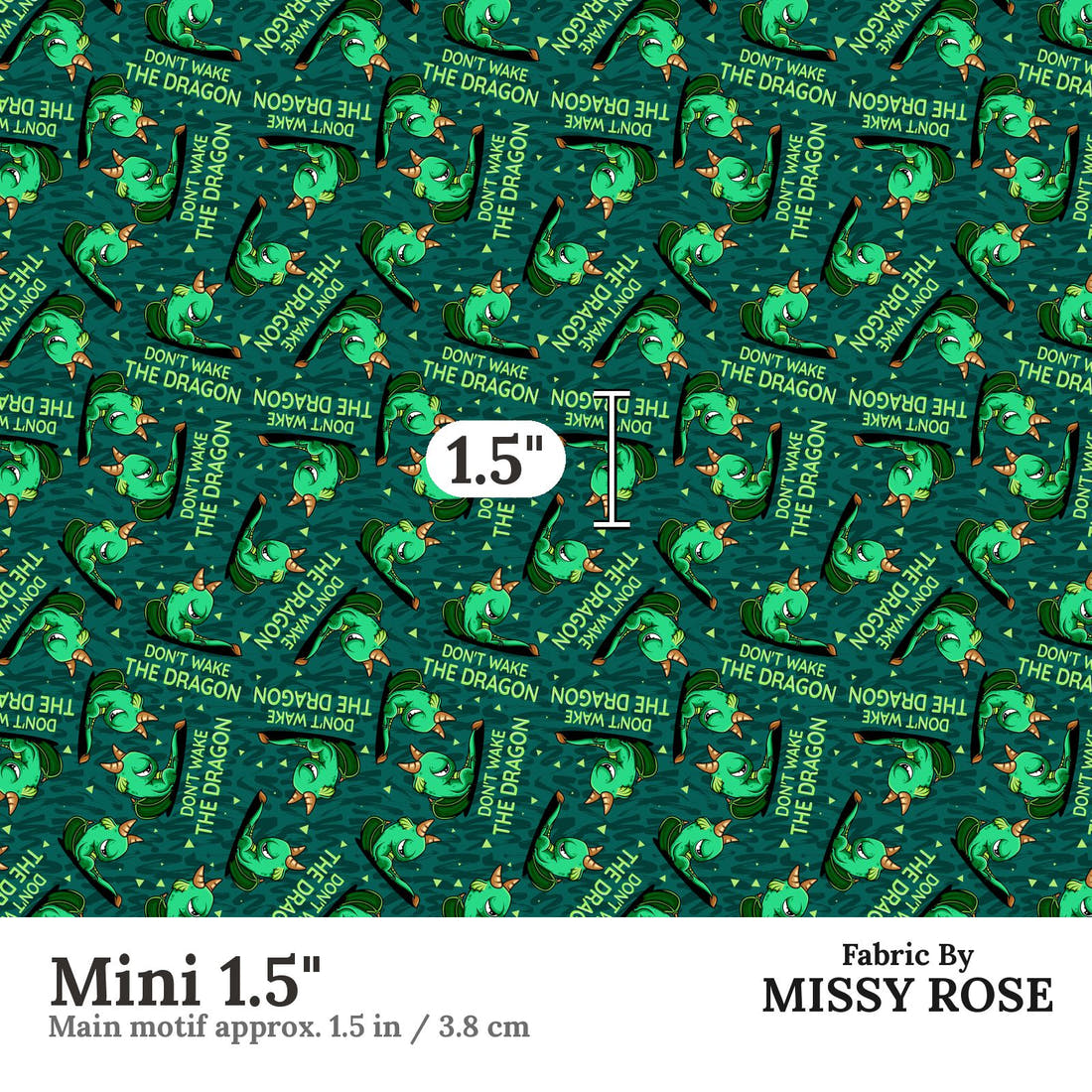 Profanity Fabric 86 Mini 1.5 inch print scale guide | Fabric by Missy Rose