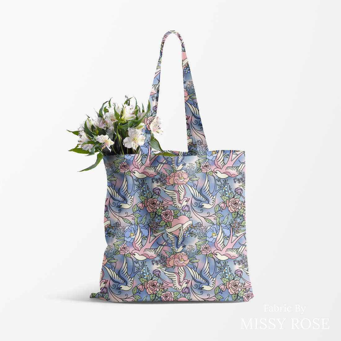 Profanity Fabric 97 made up as a tote bag - see how the print looks made up | Fabric by Missy Rose