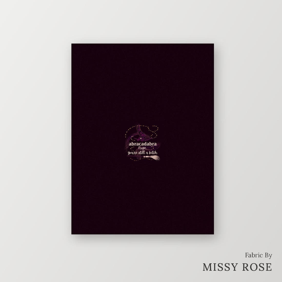 Profanity Fabric Panel 01 – printed fabric panel with centred picture, custom printed to order | Fabric by Missy Rose