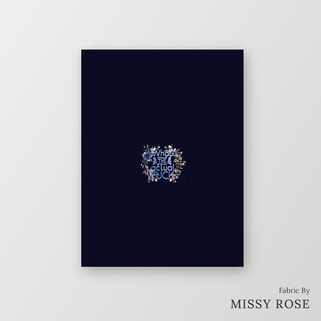 Profanity Fabric Panel 02 – printed fabric panel with centred picture, custom printed to order | Fabric by Missy Rose