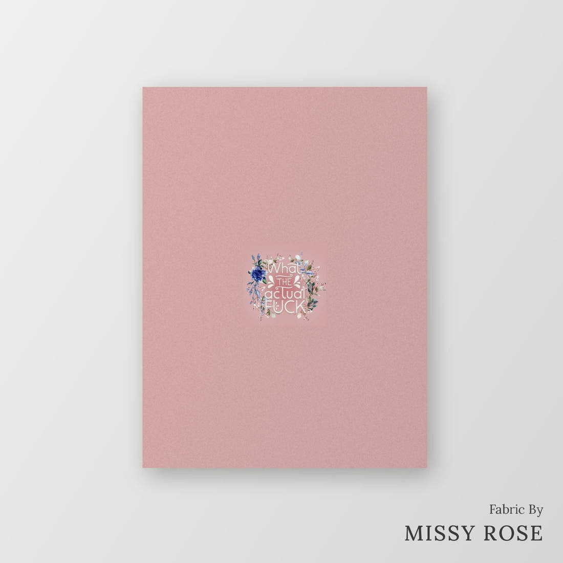 Profanity Fabric Panel 03 – printed fabric panel with centred picture, custom printed to order | Fabric by Missy Rose