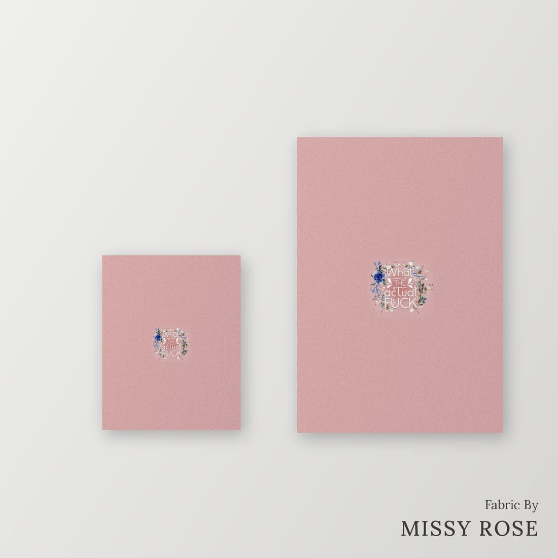 Profanity Fabric Panel 03 – universal and adult panel sizes side by side | Fabric by Missy Rose