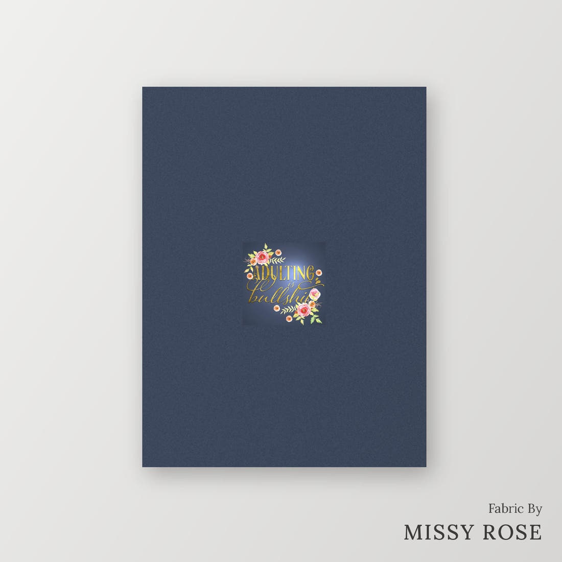 Profanity Fabric Panel 04 – printed fabric panel with centred picture, custom printed to order | Fabric by Missy Rose