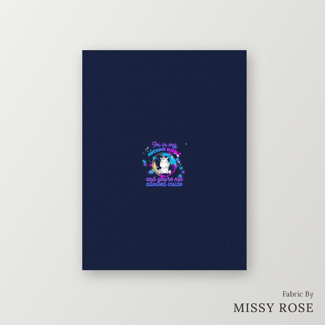 Profanity Fabric Panel 05 – printed fabric panel with centred picture, custom printed to order | Fabric by Missy Rose