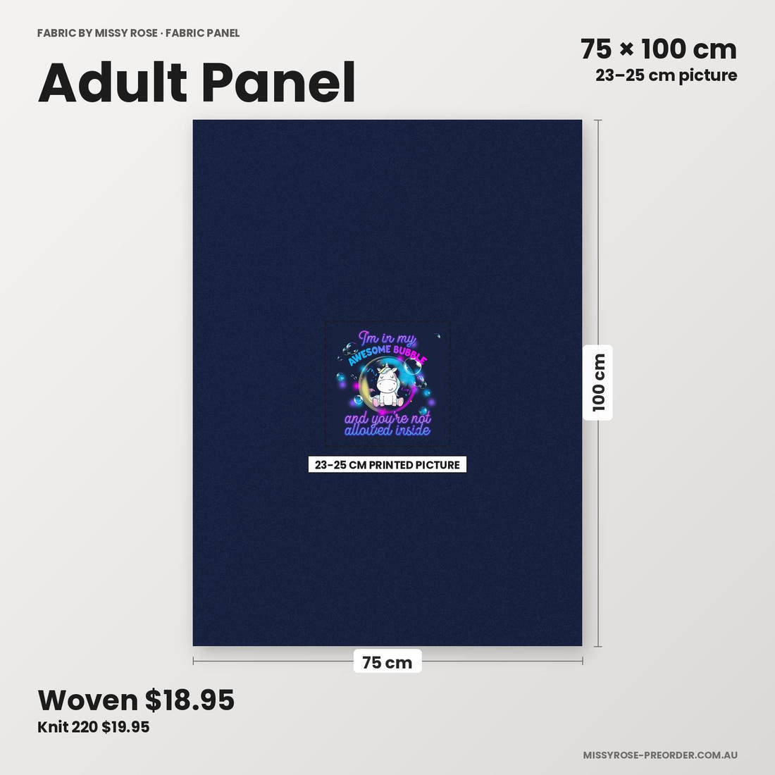 Profanity Fabric Panel 05 adult panel sizing – 23–25 cm printed picture on 75 × 100 cm fabric | Fabric by Missy Rose