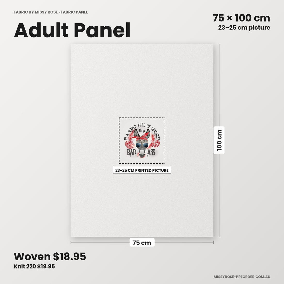 Profanity Fabric Panel 06 adult panel sizing – 23–25 cm printed picture on 75 × 100 cm fabric | Fabric by Missy Rose