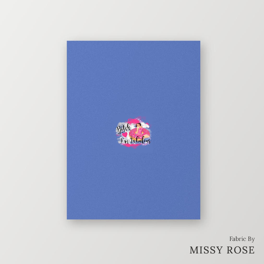 Profanity Fabric Panel 07 – printed fabric panel with centred picture, custom printed to order | Fabric by Missy Rose