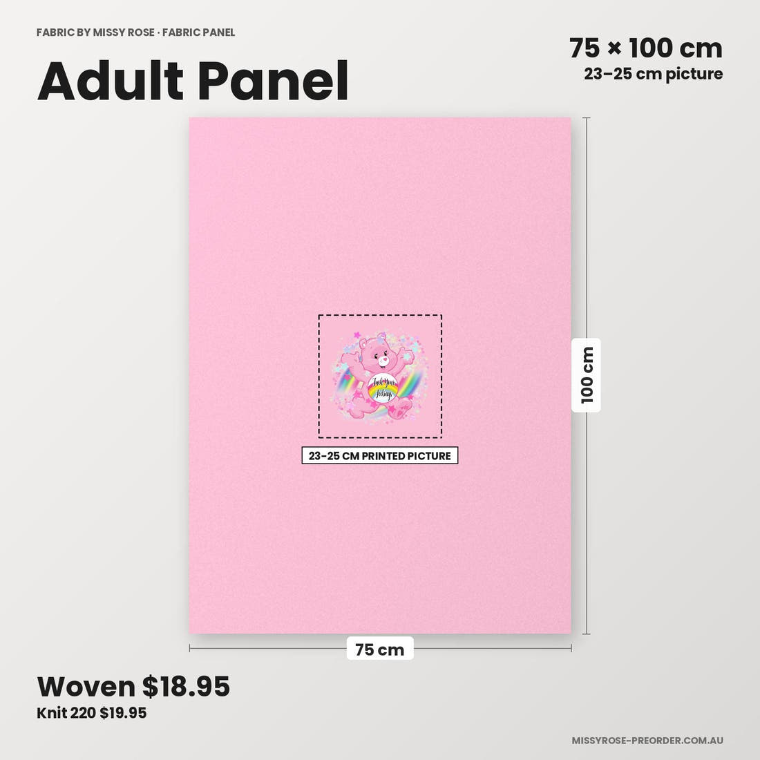 Profanity Fabric Panel 08 adult panel sizing – 23–25 cm printed picture on 75 × 100 cm fabric | Fabric by Missy Rose