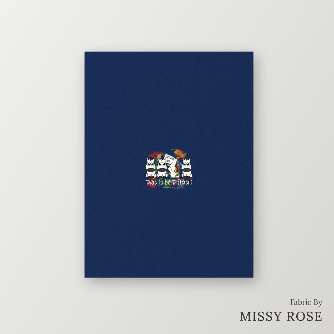 Profanity Fabric Panel 09 – printed fabric panel with centred picture, custom printed to order | Fabric by Missy Rose