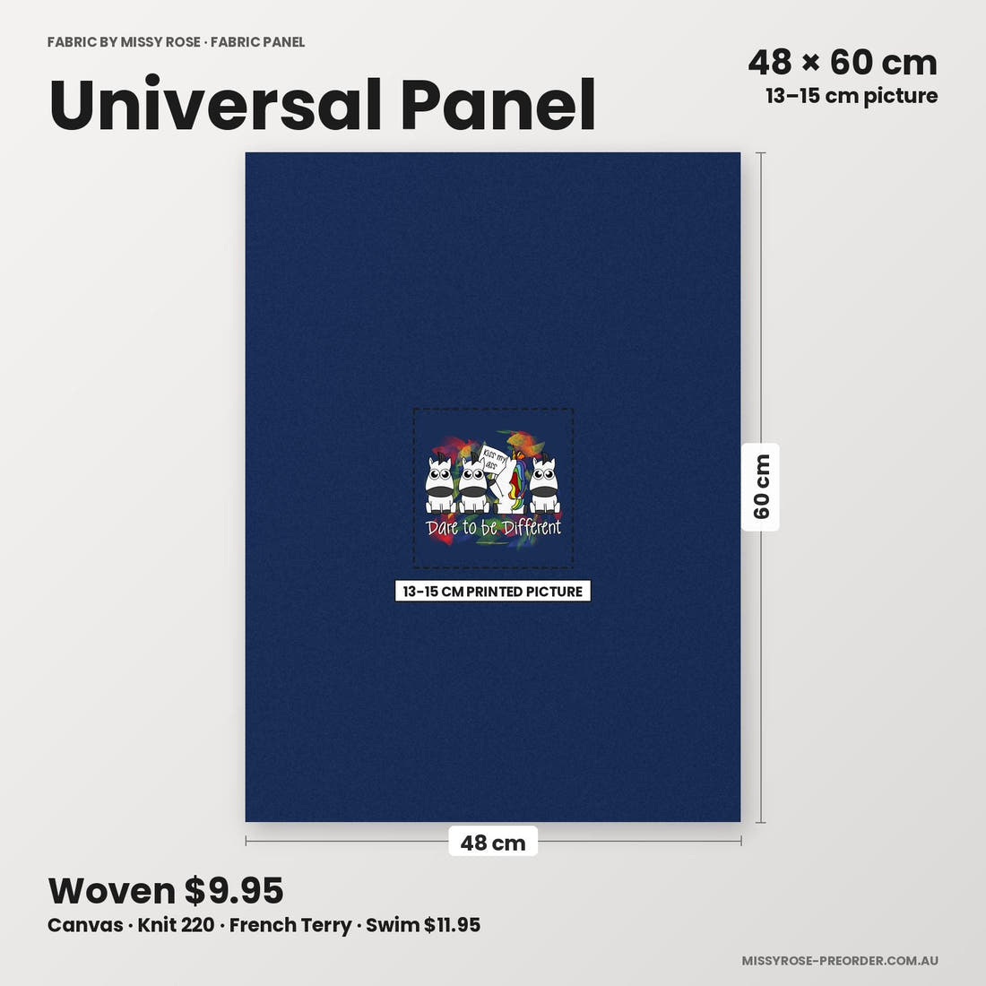 Profanity Fabric Panel 09 universal panel sizing – 13–15 cm printed picture on 48 × 60 cm fabric | Fabric by Missy Rose