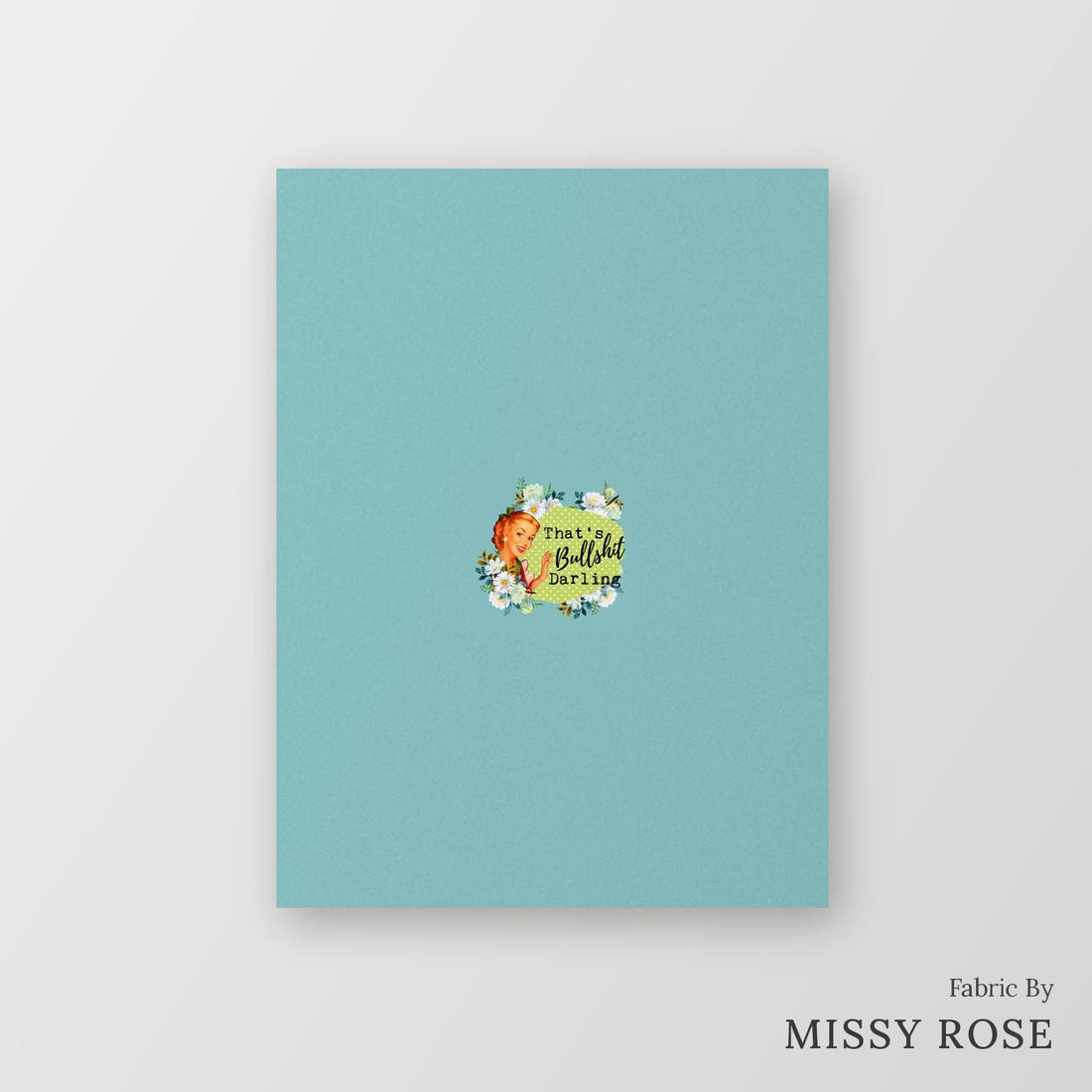 Profanity Fabric Panel 10 – printed fabric panel with centred picture, custom printed to order | Fabric by Missy Rose