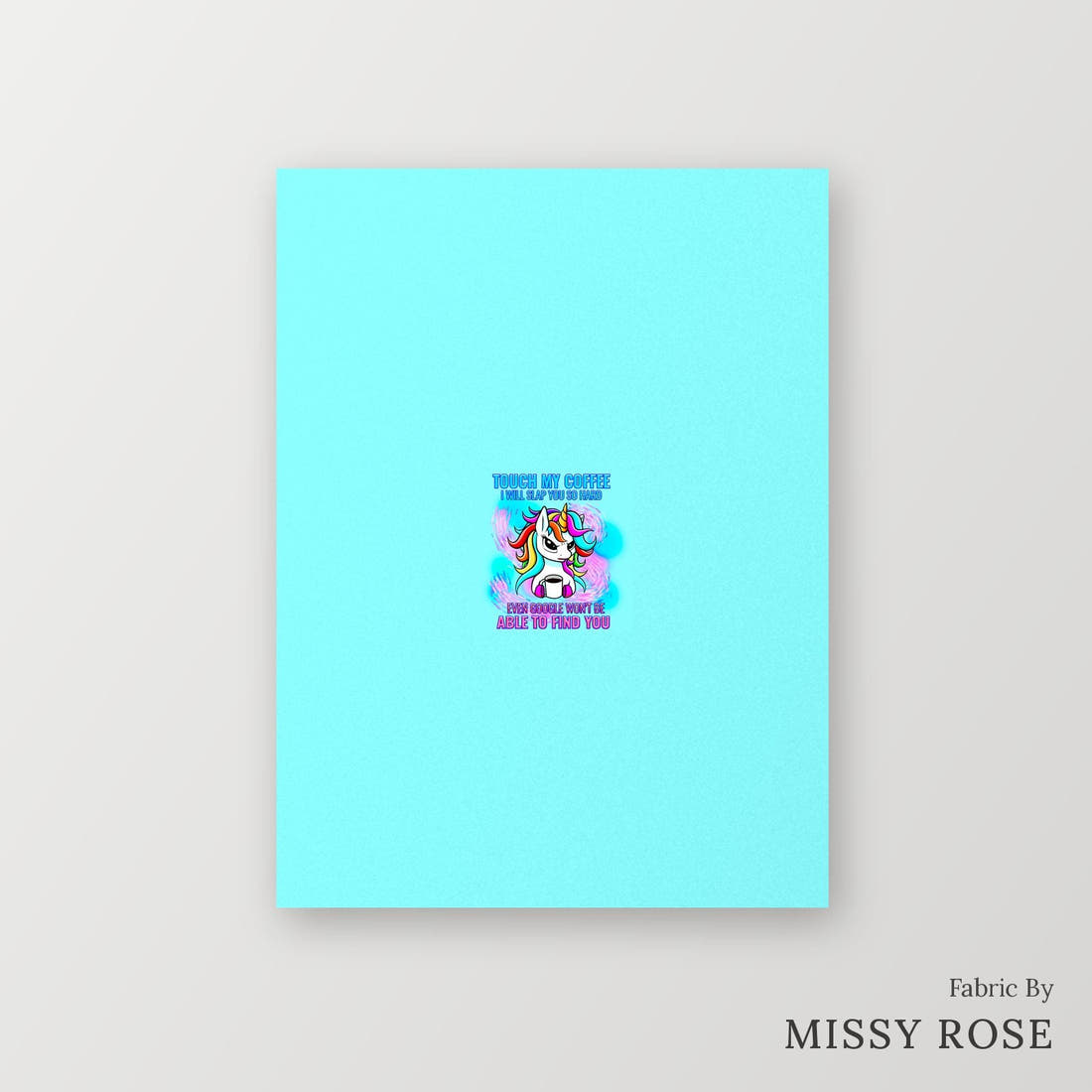 Profanity Fabric Panel 100 – printed fabric panel with centred picture, custom printed to order | Fabric by Missy Rose