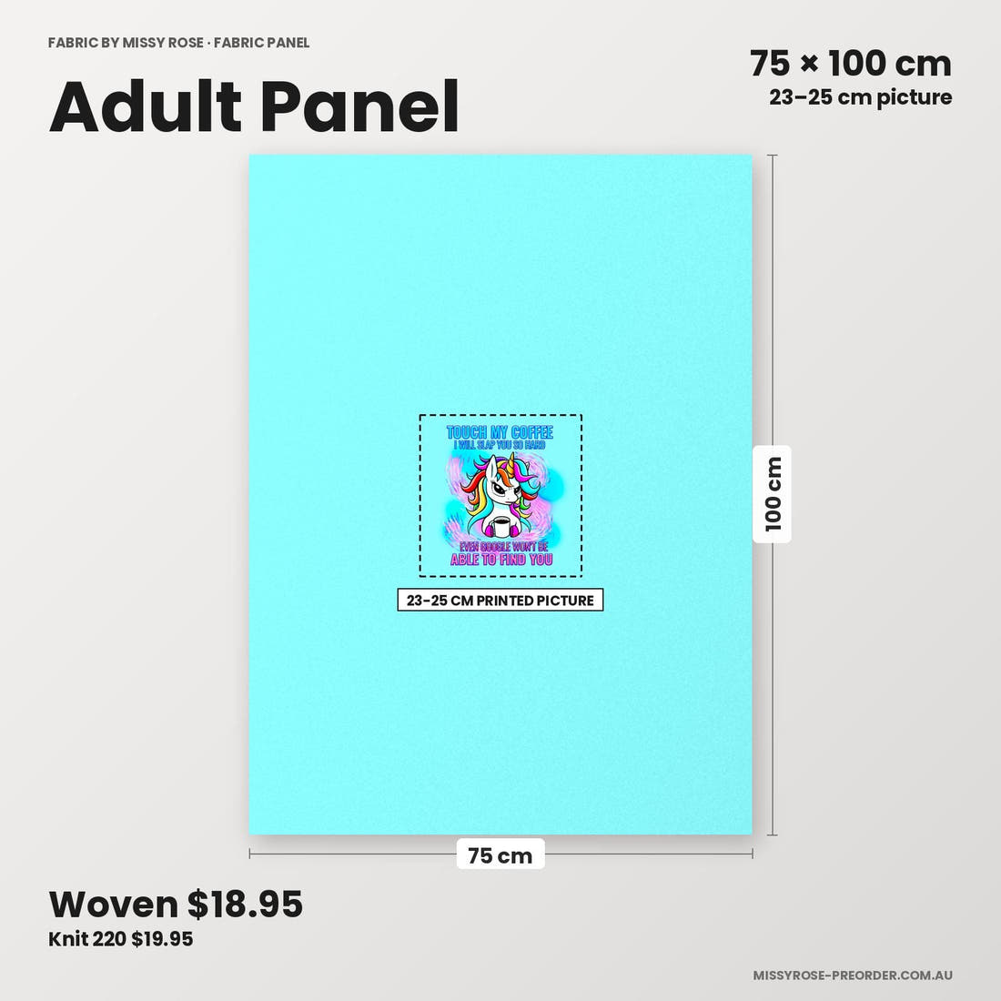 Profanity Fabric Panel 100 adult panel sizing – 23–25 cm printed picture on 75 × 100 cm fabric | Fabric by Missy Rose