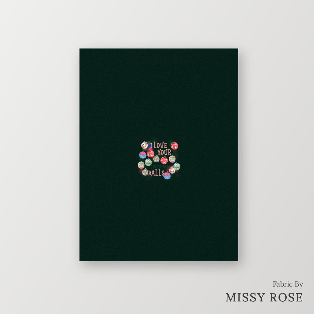 Profanity Fabric Panel 103 – printed fabric panel with centred picture, custom printed to order | Fabric by Missy Rose