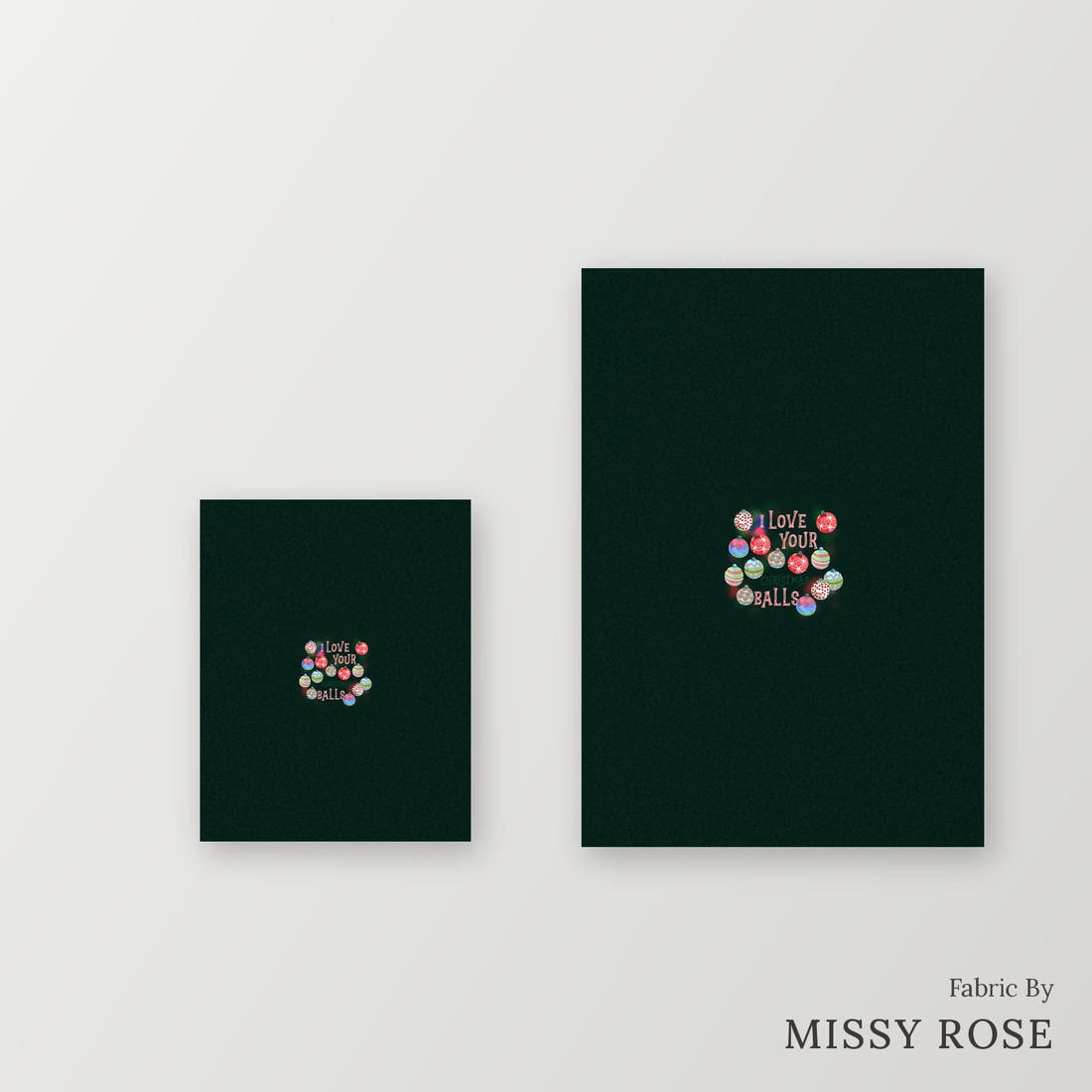 Profanity Fabric Panel 103 – universal and adult panel sizes side by side | Fabric by Missy Rose