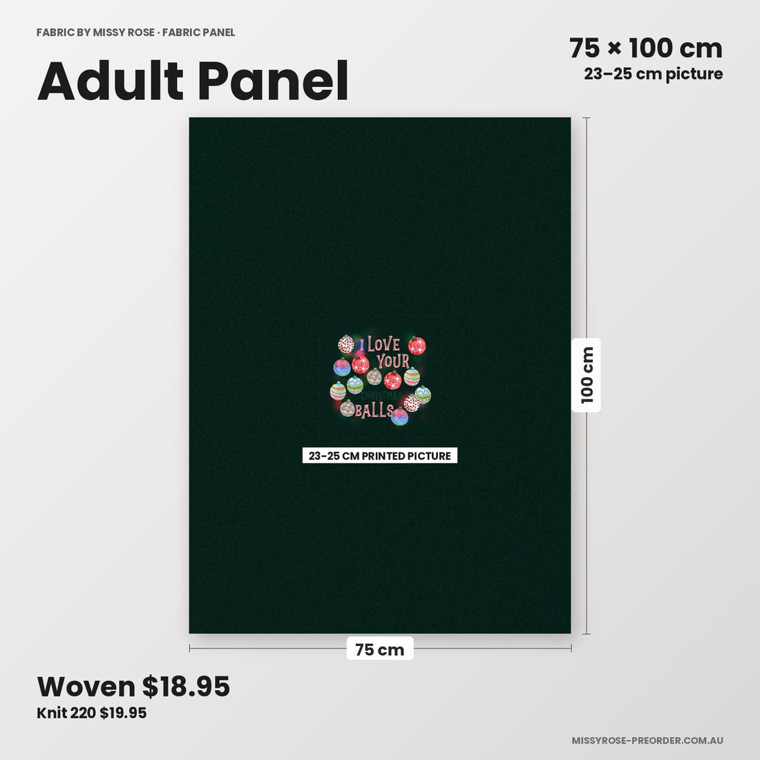Profanity Fabric Panel 103 adult panel sizing – 23–25 cm printed picture on 75 × 100 cm fabric | Fabric by Missy Rose