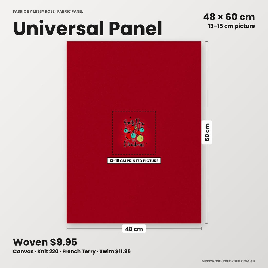 Profanity Fabric Panel 105 universal panel sizing – 13–15 cm printed picture on 48 × 60 cm fabric | Fabric by Missy Rose