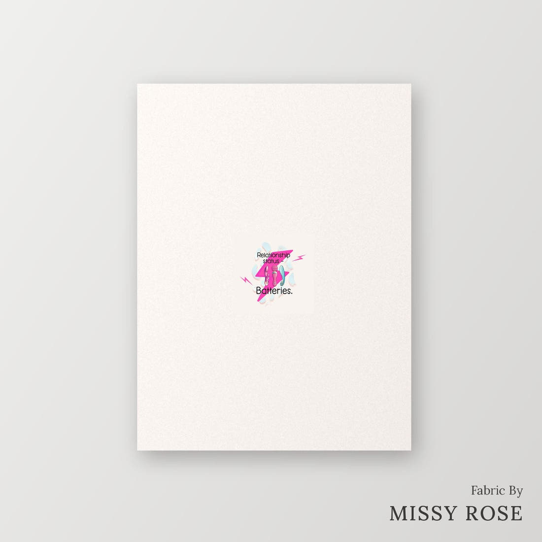 Profanity Fabric Panel 106 – printed fabric panel with centred picture, custom printed to order | Fabric by Missy Rose