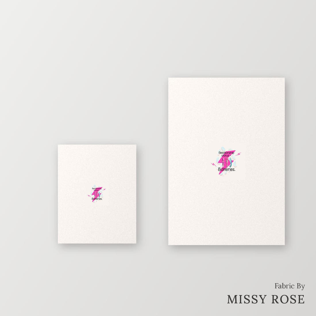 Profanity Fabric Panel 106 – universal and adult panel sizes side by side | Fabric by Missy Rose