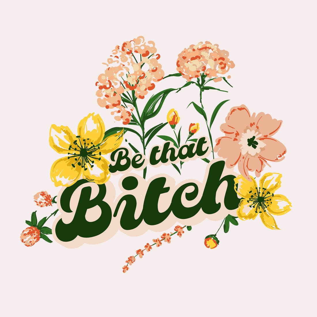Profanity Fabric Panel 107 – full artwork close-up of the printed picture | Fabric by Missy Rose