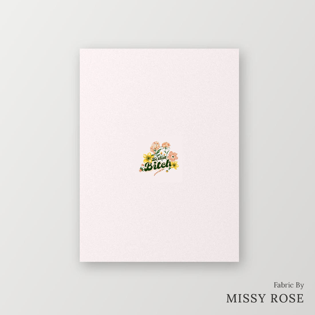 Profanity Fabric Panel 107 – printed fabric panel with centred picture, custom printed to order | Fabric by Missy Rose