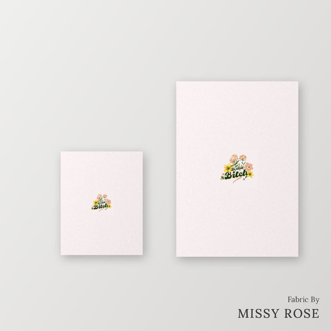 Profanity Fabric Panel 107 – universal and adult panel sizes side by side | Fabric by Missy Rose