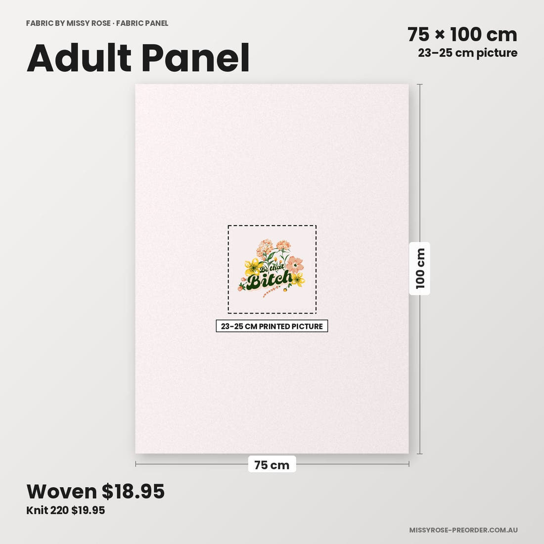 Profanity Fabric Panel 107 adult panel sizing – 23–25 cm printed picture on 75 × 100 cm fabric | Fabric by Missy Rose