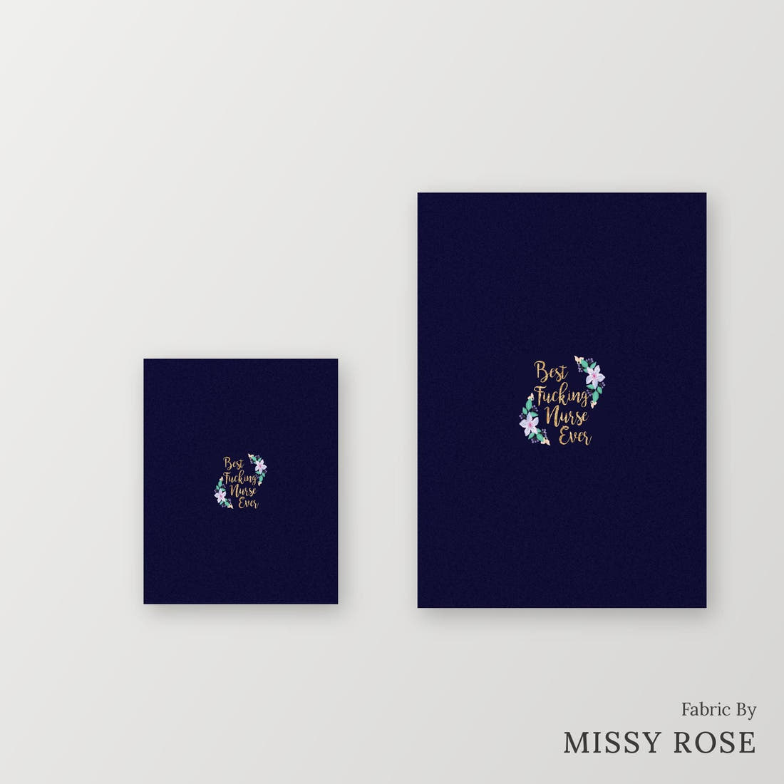 Profanity Fabric Panel 109 – universal and adult panel sizes side by side | Fabric by Missy Rose