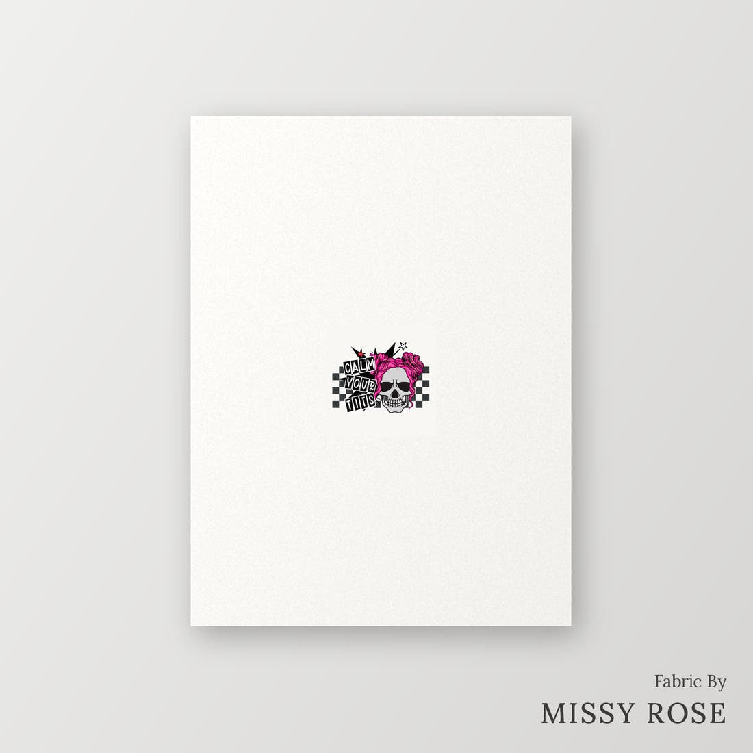 Profanity Fabric Panel 11 – printed fabric panel with centred picture, custom printed to order | Fabric by Missy Rose