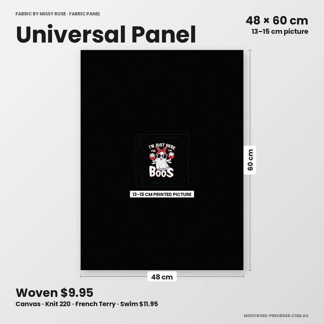 Profanity Fabric Panel 110 universal panel sizing – 13–15 cm printed picture on 48 × 60 cm fabric | Fabric by Missy Rose