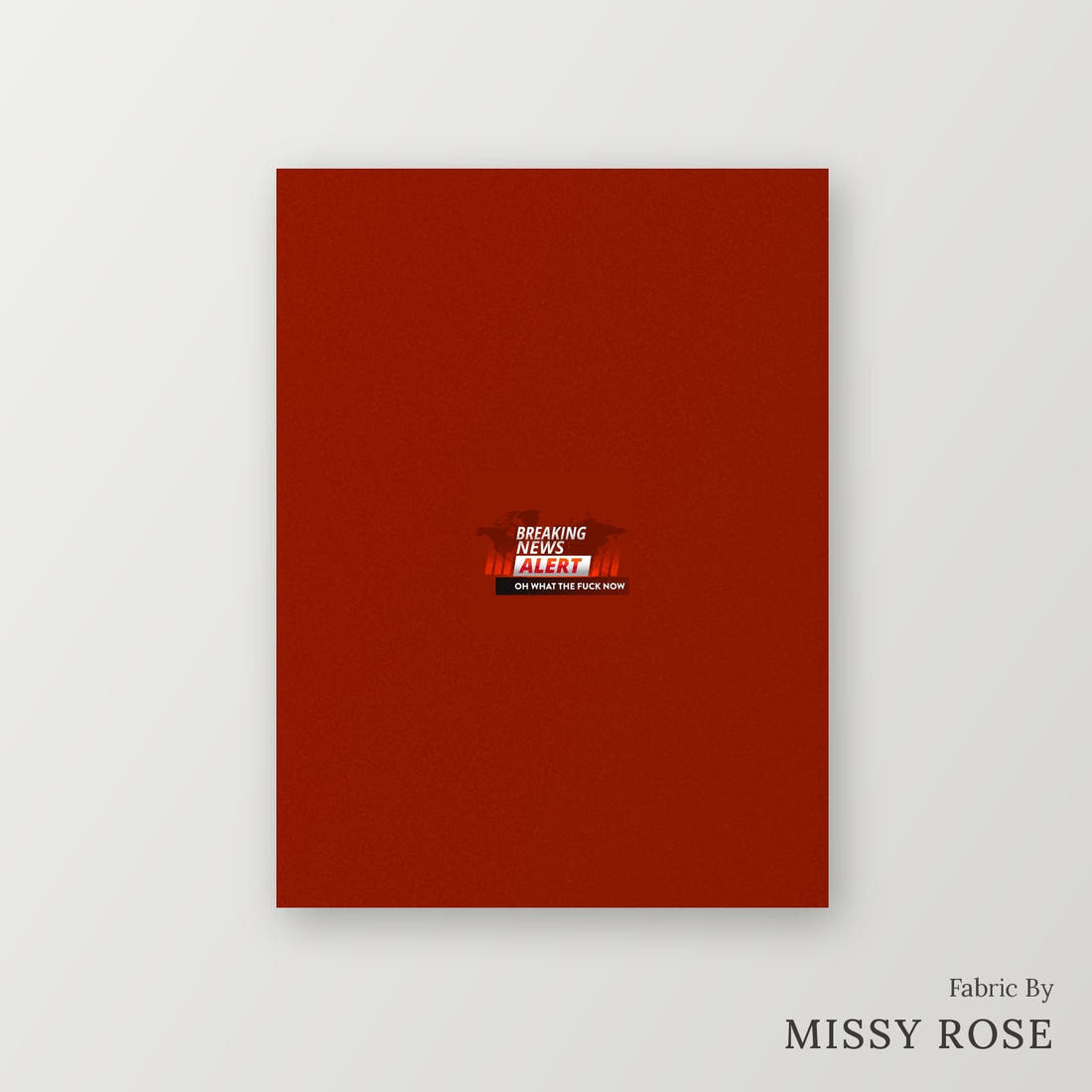 Profanity Fabric Panel 112 – printed fabric panel with centred picture, custom printed to order | Fabric by Missy Rose