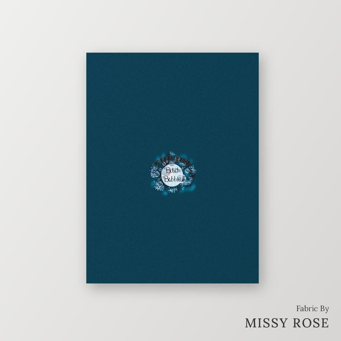 Profanity Fabric Panel 113 – printed fabric panel with centred picture, custom printed to order | Fabric by Missy Rose