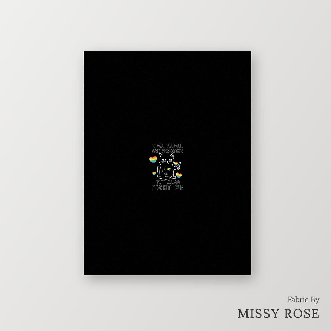Profanity Fabric Panel 115 – printed fabric panel with centred picture, custom printed to order | Fabric by Missy Rose