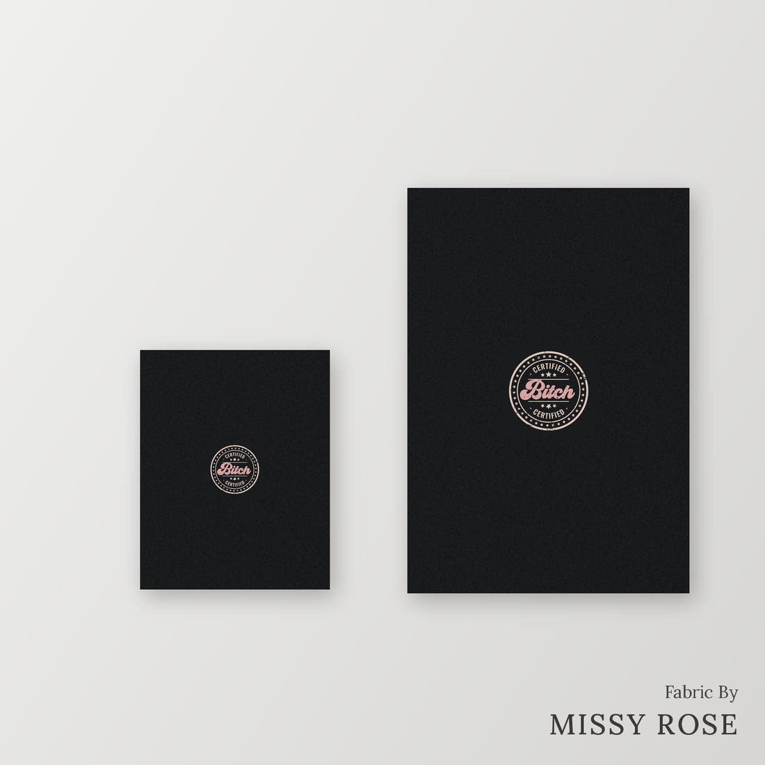 Profanity Fabric Panel 117 – universal and adult panel sizes side by side | Fabric by Missy Rose