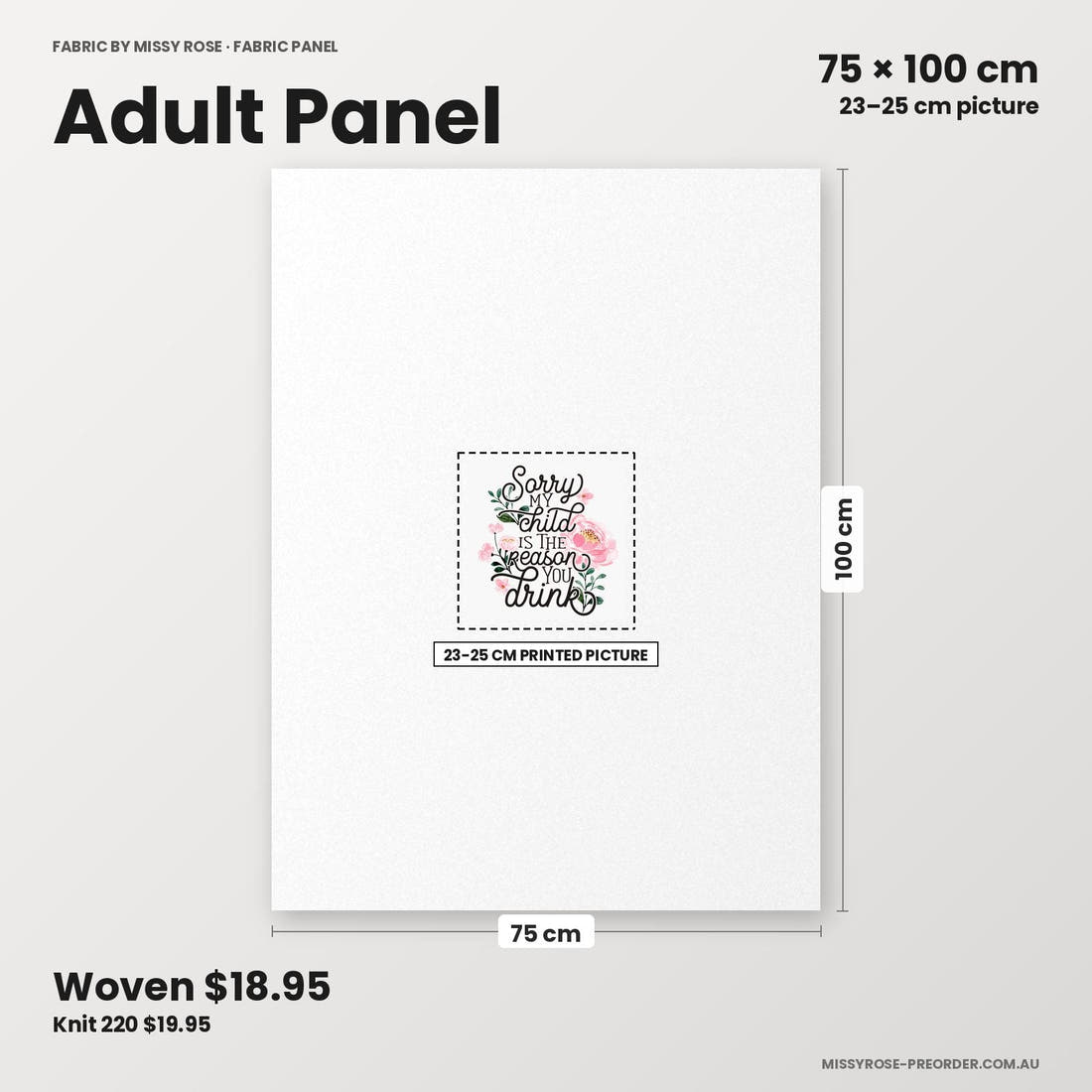 Profanity Fabric Panel 118 adult panel sizing – 23–25 cm printed picture on 75 × 100 cm fabric | Fabric by Missy Rose