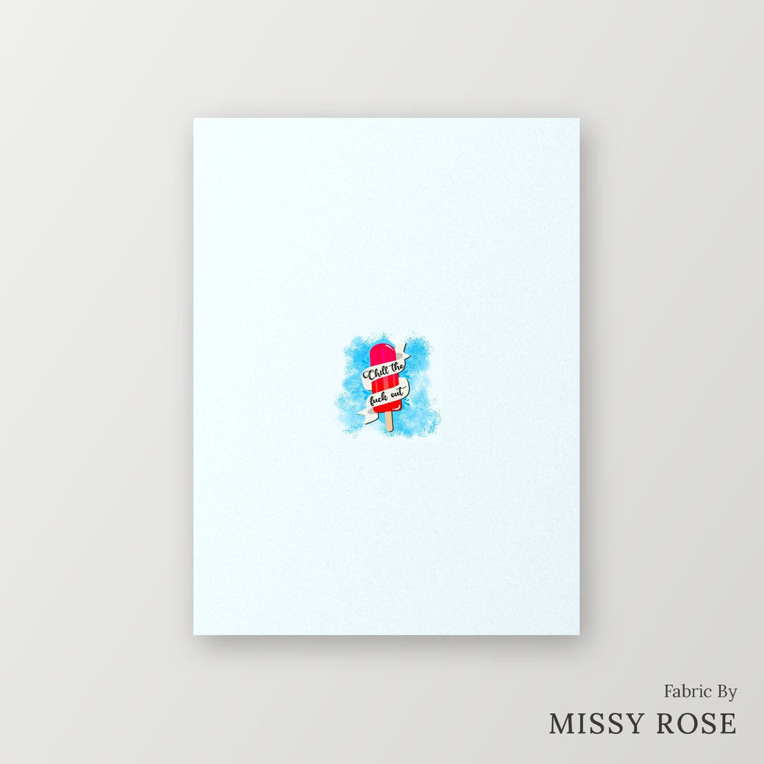 Profanity Fabric Panel 119 – printed fabric panel with centred picture, custom printed to order | Fabric by Missy Rose