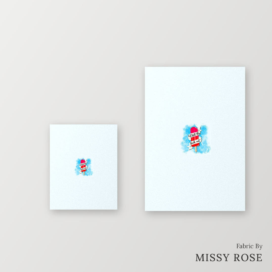 Profanity Fabric Panel 119 – universal and adult panel sizes side by side | Fabric by Missy Rose