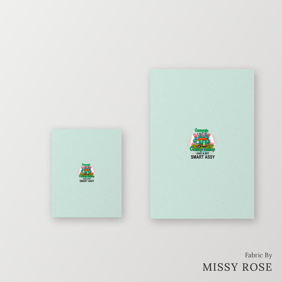 Profanity Fabric Panel 12 – universal and adult panel sizes side by side | Fabric by Missy Rose