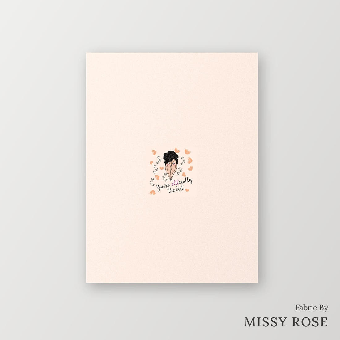 Profanity Fabric Panel 121 – printed fabric panel with centred picture, custom printed to order | Fabric by Missy Rose