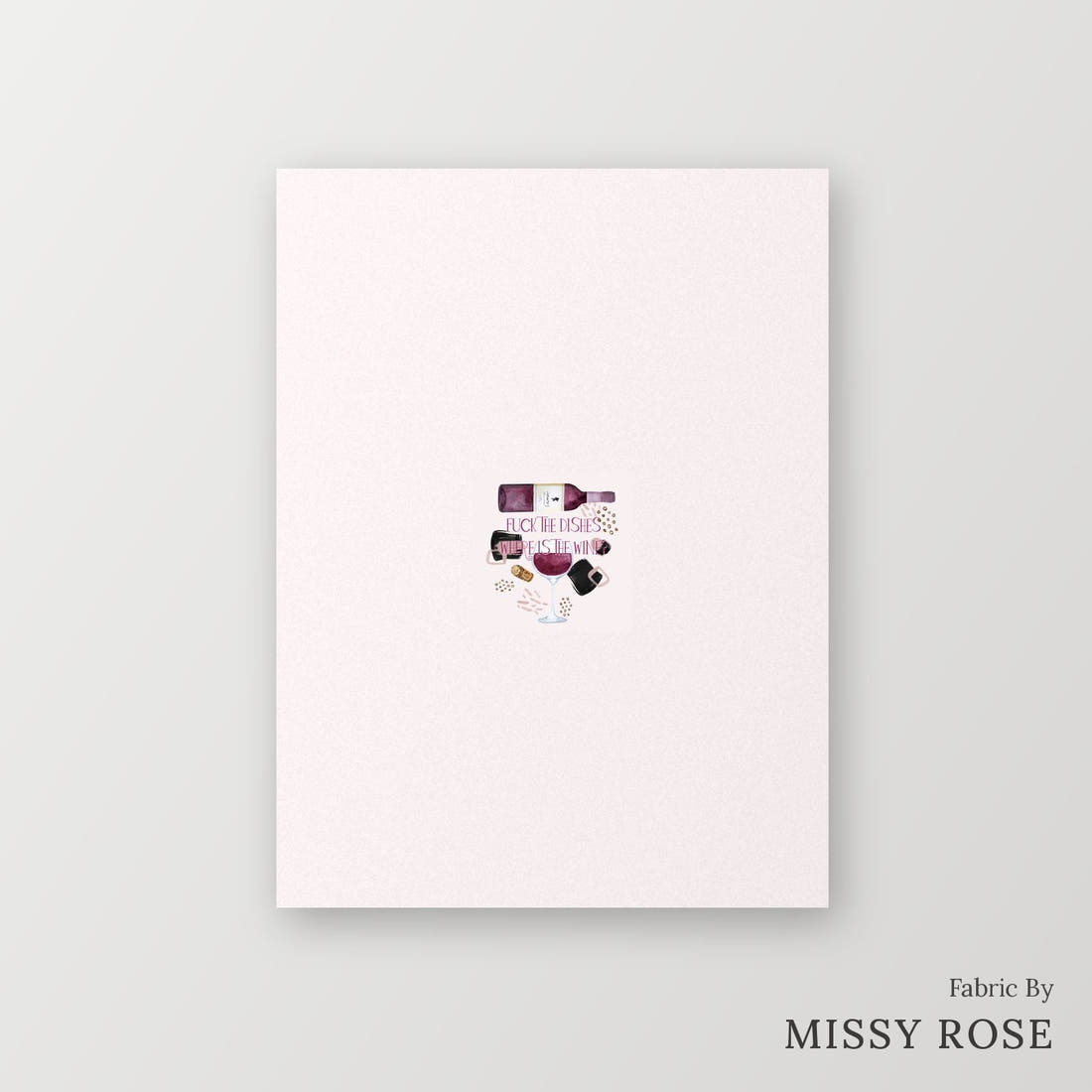 Profanity Fabric Panel 122 – printed fabric panel with centred picture, custom printed to order | Fabric by Missy Rose