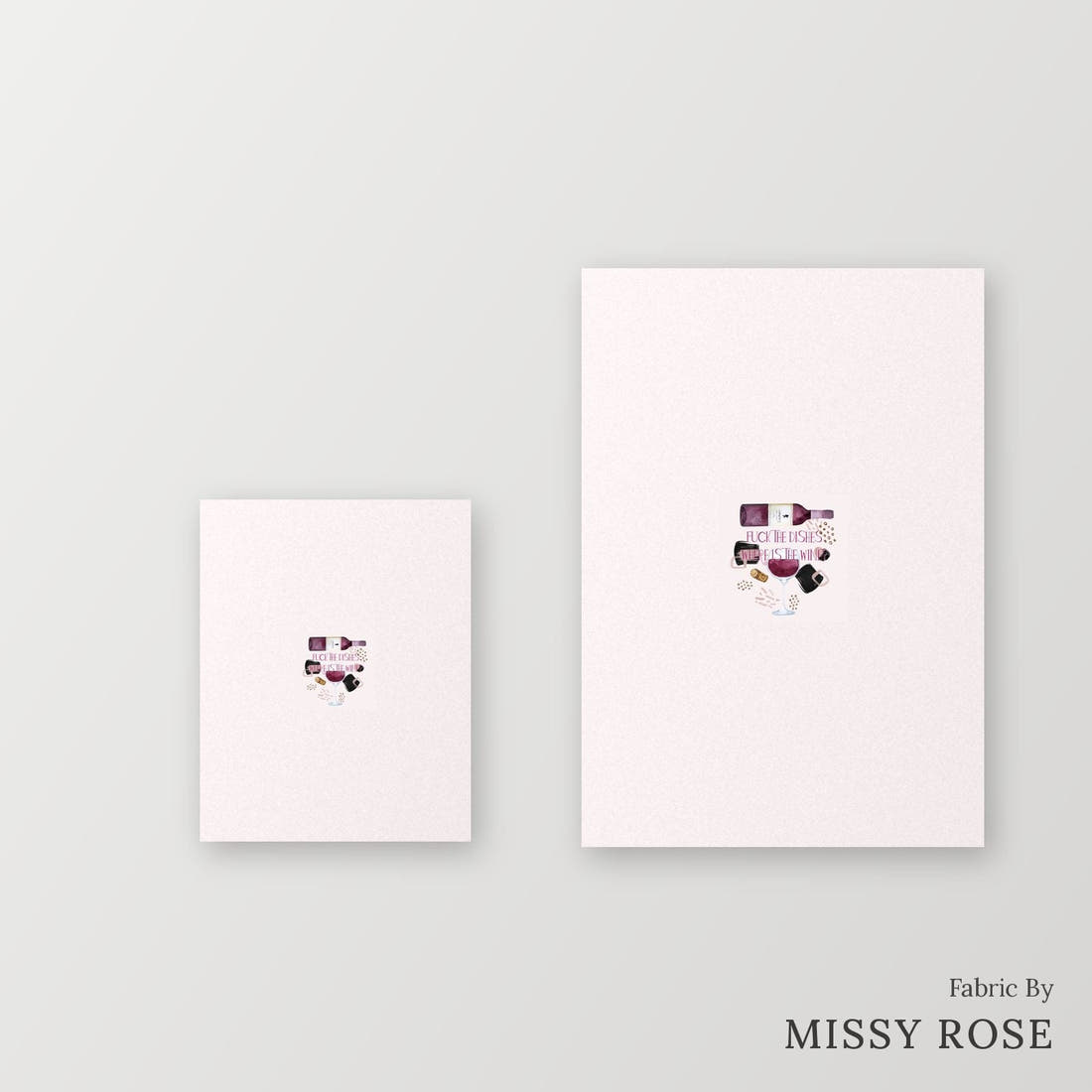 Profanity Fabric Panel 122 – universal and adult panel sizes side by side | Fabric by Missy Rose