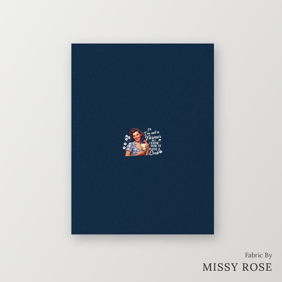 Profanity Fabric Panel 123 – printed fabric panel with centred picture, custom printed to order | Fabric by Missy Rose
