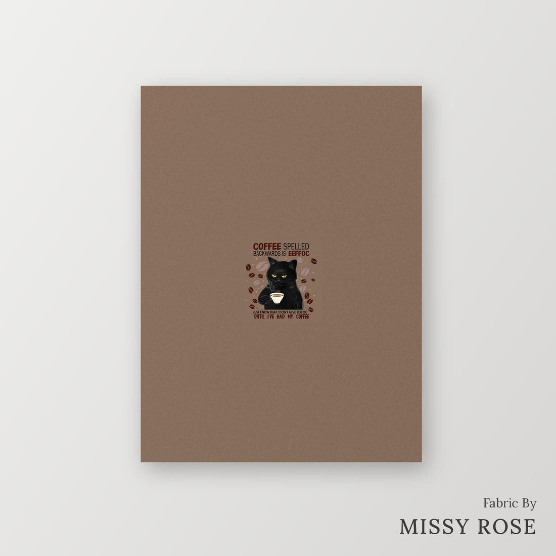 Profanity Fabric Panel 124 – printed fabric panel with centred picture, custom printed to order | Fabric by Missy Rose