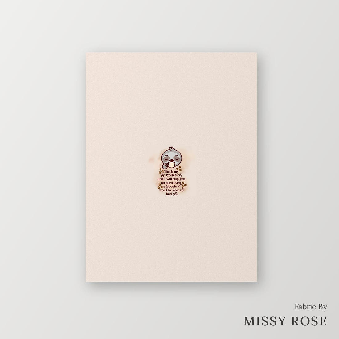 Profanity Fabric Panel 125 – printed fabric panel with centred picture, custom printed to order | Fabric by Missy Rose