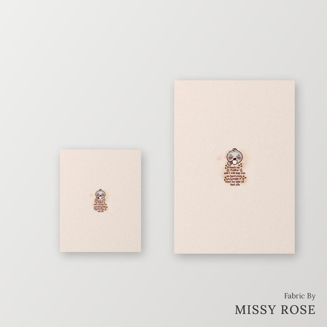 Profanity Fabric Panel 125 – universal and adult panel sizes side by side | Fabric by Missy Rose