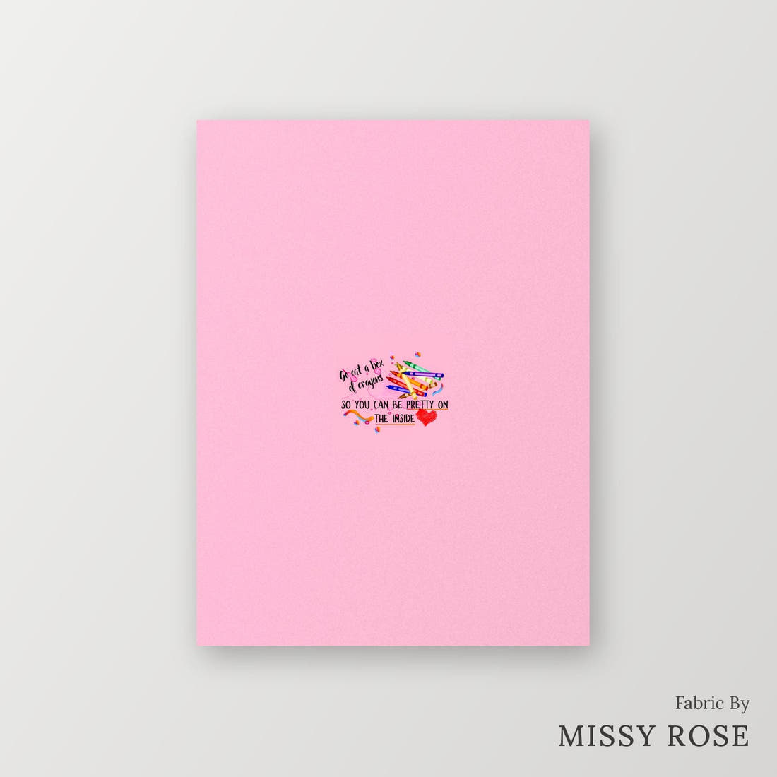 Profanity Fabric Panel 127 – printed fabric panel with centred picture, custom printed to order | Fabric by Missy Rose