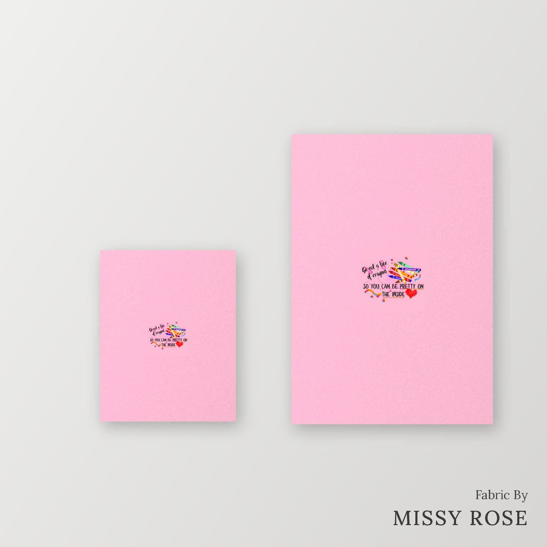 Profanity Fabric Panel 127 – universal and adult panel sizes side by side | Fabric by Missy Rose