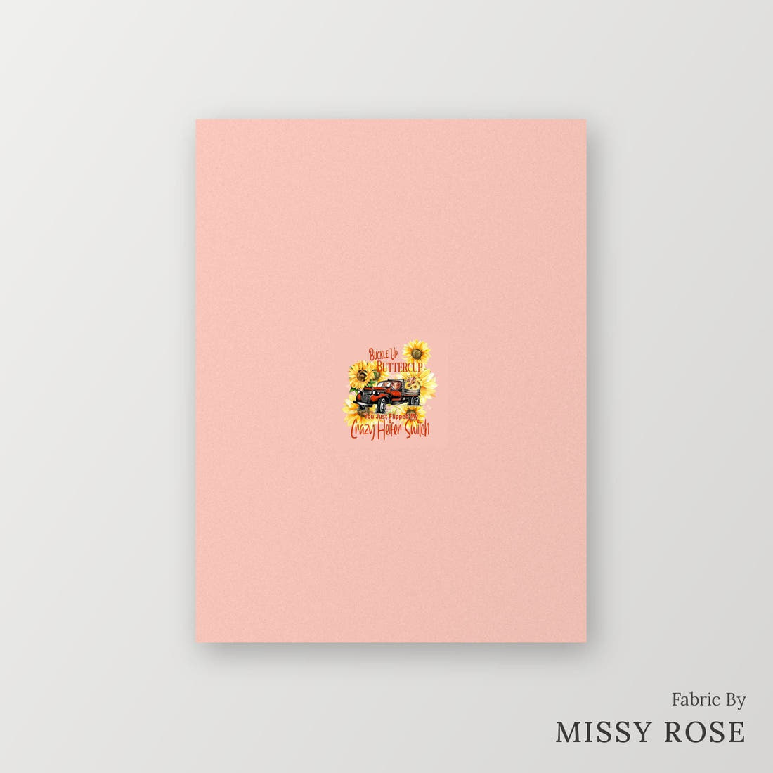 Profanity Fabric Panel 128 – printed fabric panel with centred picture, custom printed to order | Fabric by Missy Rose
